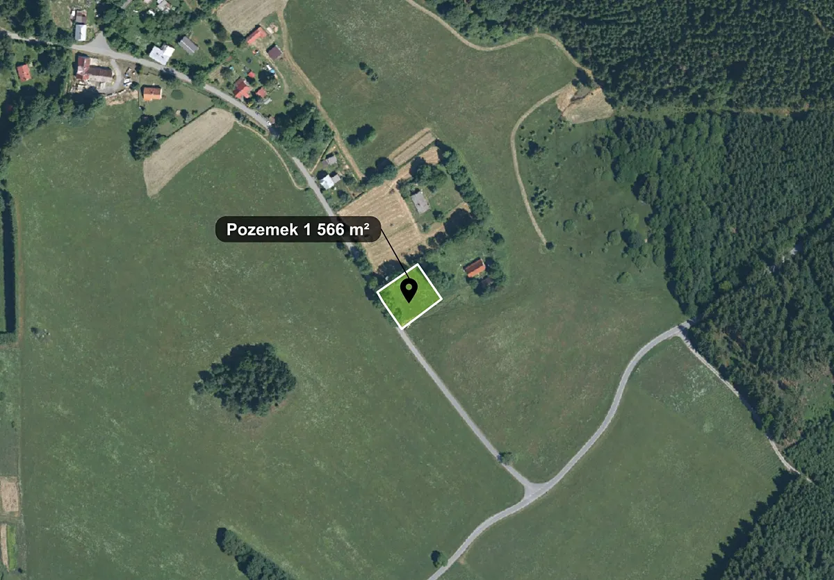 Prodej stavebního pozemku 1566 m²